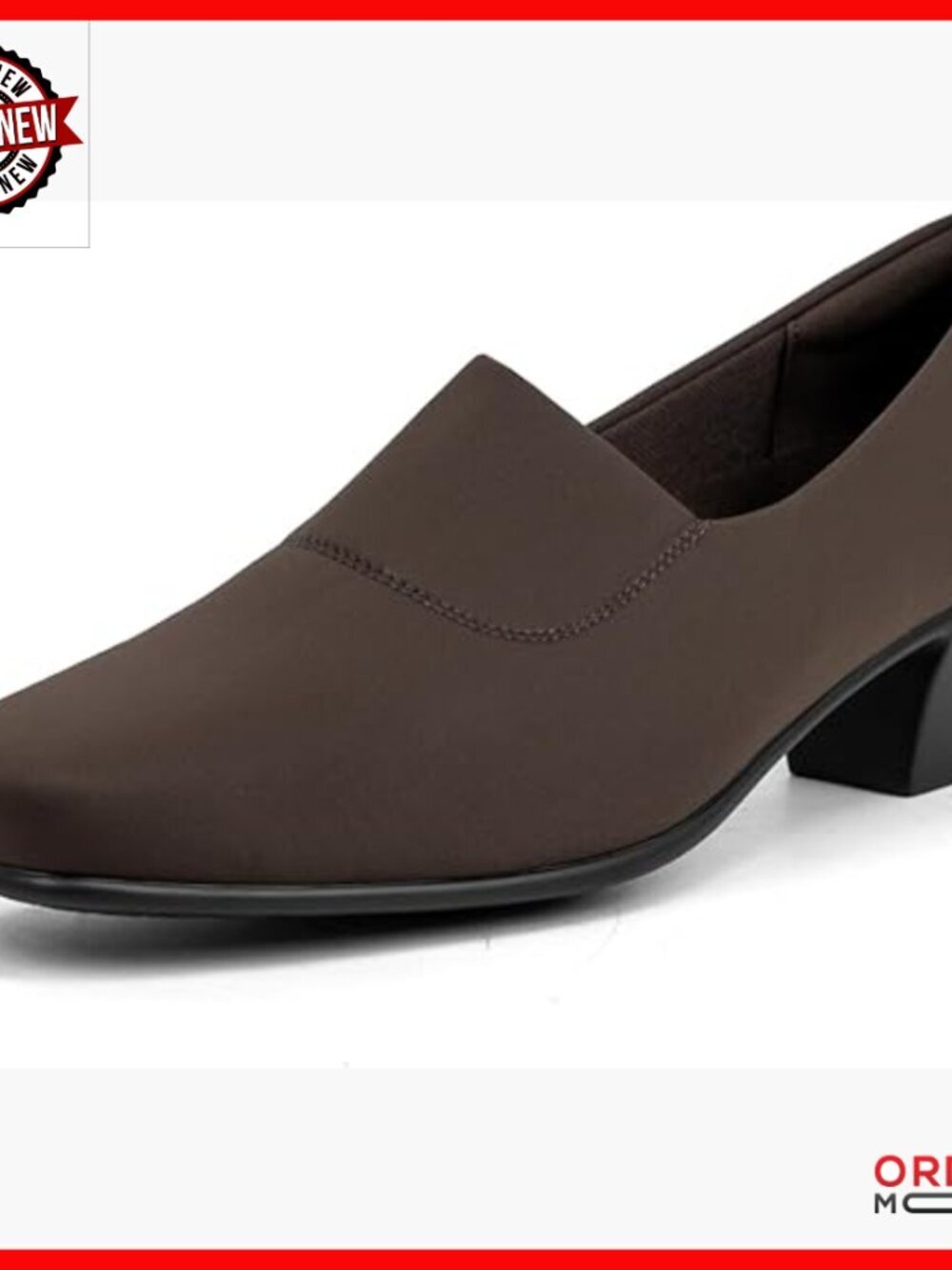 Orthopedic Pumps Low Block Heel Square Toe Stretch Comfortable Dress Loafers